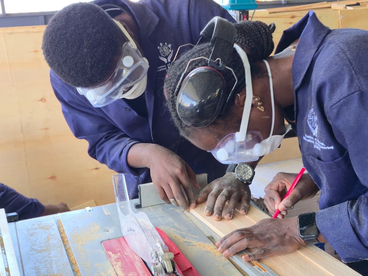 Woodworking in the ATC workshop